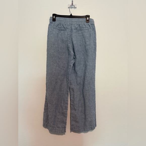 Athleta Retreat Pants Womens Petite  4  100% Linen Wide Leg High Rise - Picture 3 of 5